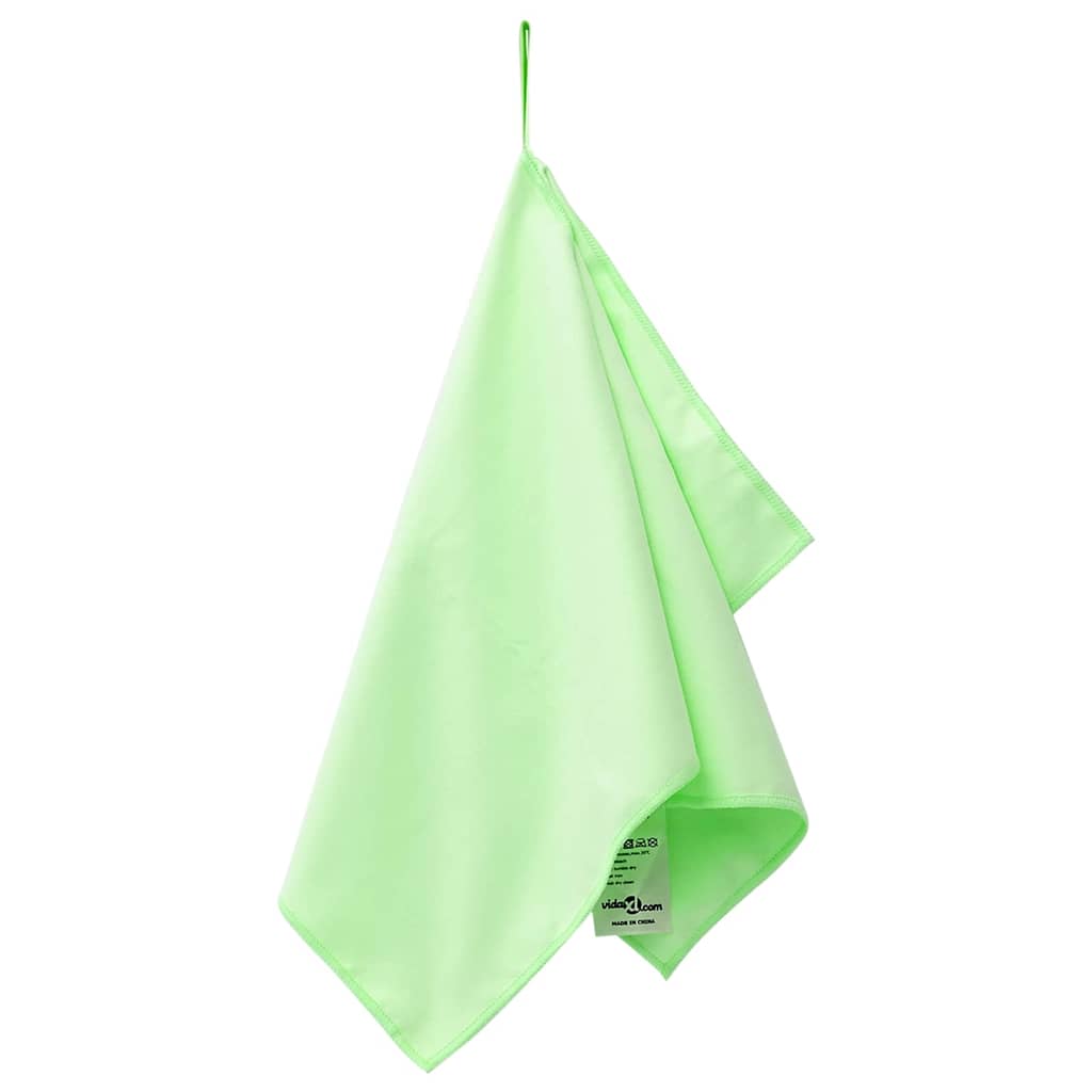 Vidaxl sporthanddoeken 2 pcs groen 50 x 30 cm polyester en polyamide