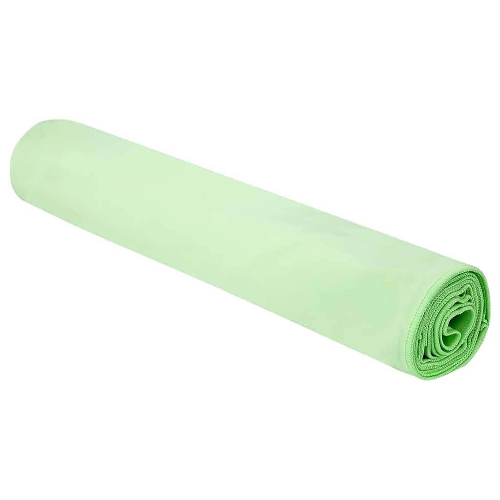 Vidaxl sporthanddoeken 2 pcs groen 200 x 100 cm polyester en polyamide