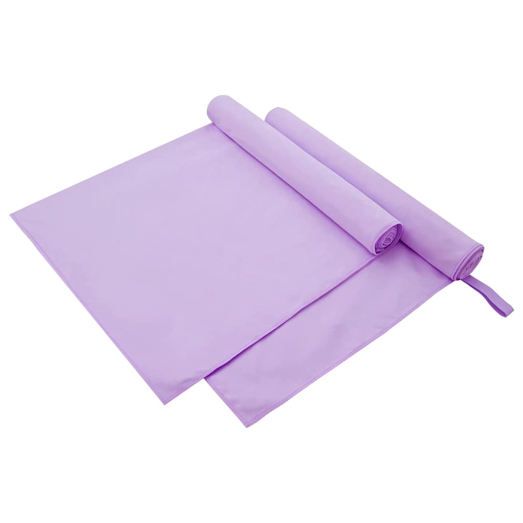 Vidaxx toallas deportivas 2 piezas violeta 180 x 90 cm poliéster y poliamida