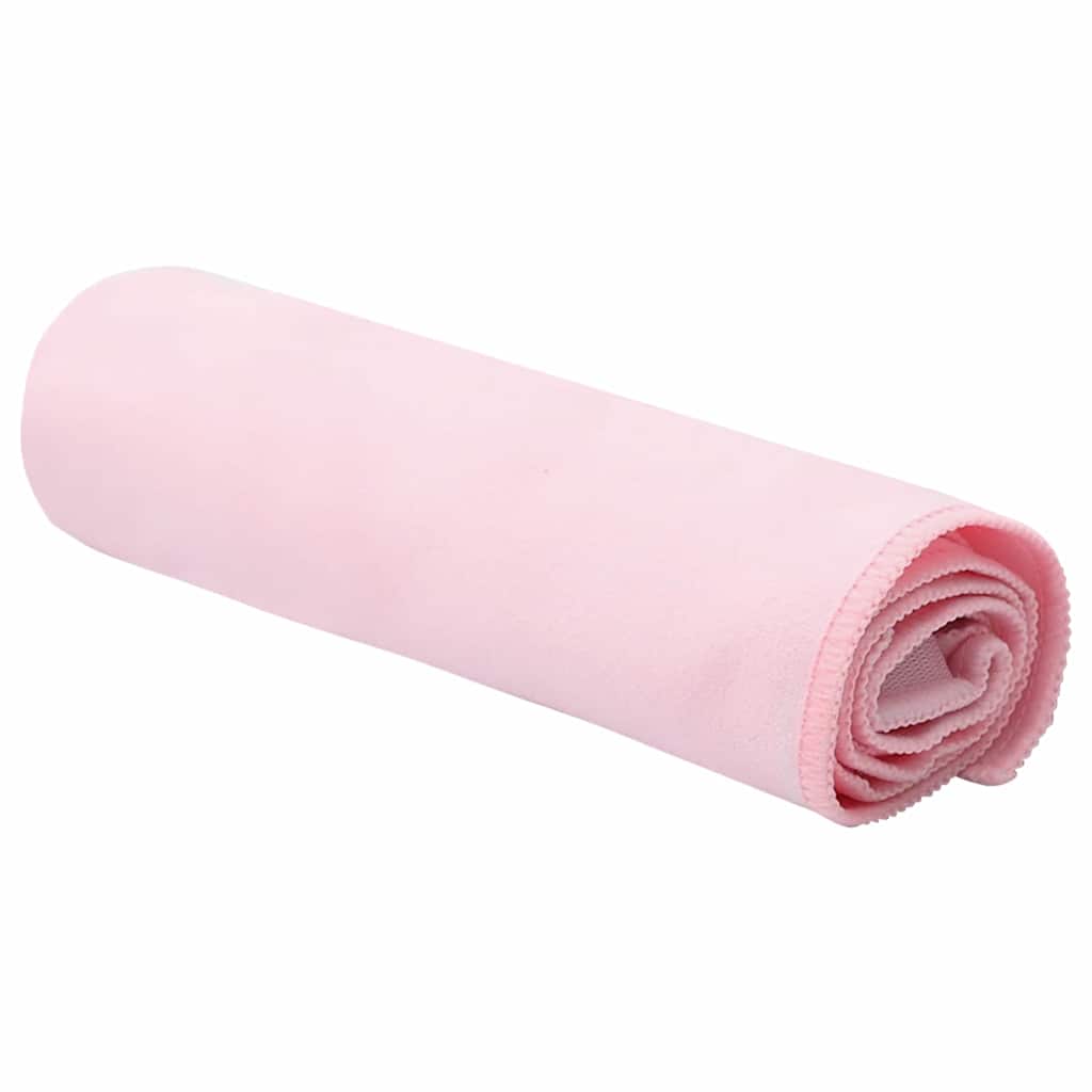 Vidaxl sporthanddoeken 2 pcs roze 50 x 30 cm polyester en polyamide