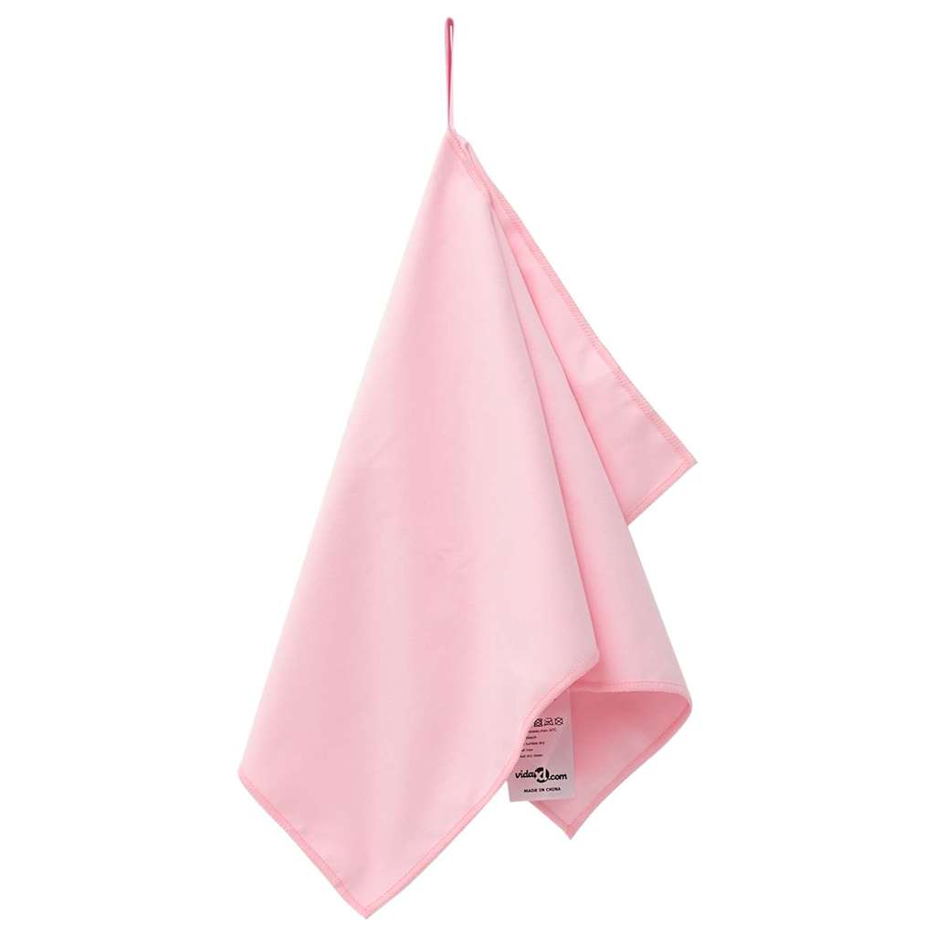 Vidaxl sporthanddoeken 2 pcs roze 50 x 30 cm polyester en polyamide