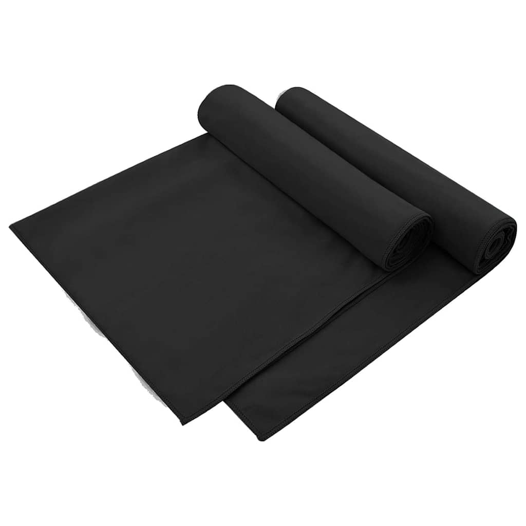 Asciugamani per sedia da esterno Vidaxx 2 pezzi neri 130 x 60 cm