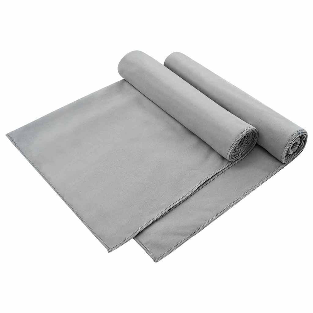 Asciugamani per sedia da esterno Vidaxl 2 pezzi grigio scuro 130 x 60 cm