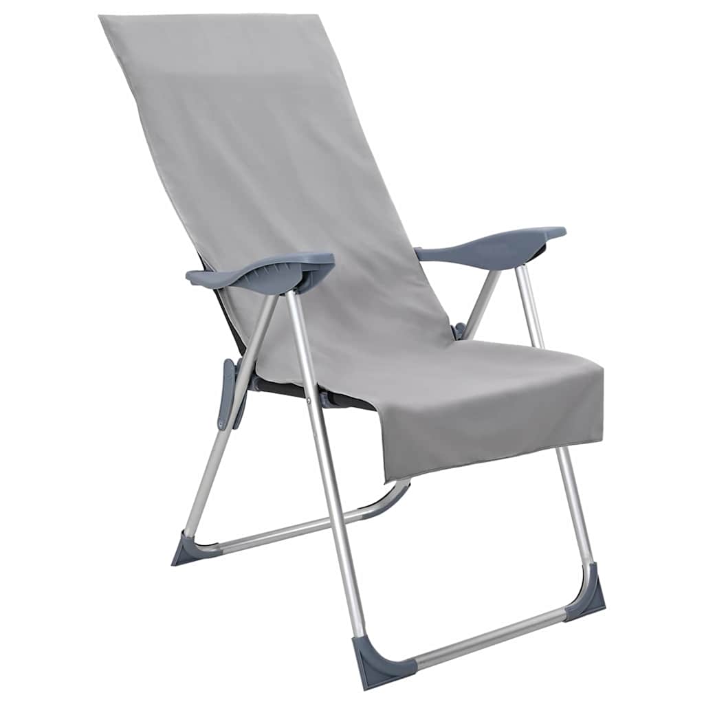 Asciugamani per sedia da esterno Vidaxl 2 pezzi grigio scuro 130 x 60 cm