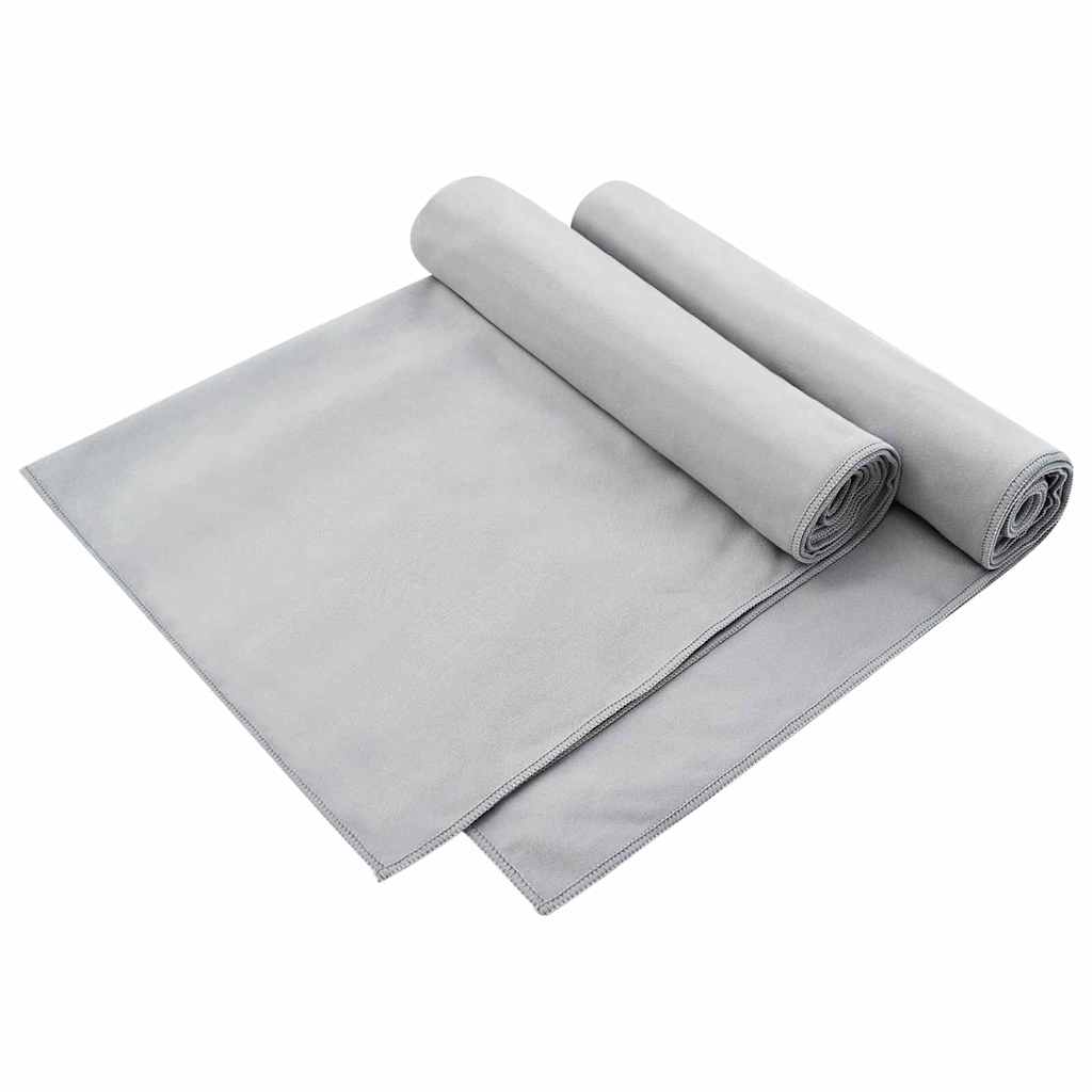 Vidaxl buiten stoel handdoeken 2 pcs grijs 130 x 60 cm