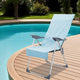 Asciugamani per sedia da esterno Vidaxx 2 pezzi blu 130 x 60 cm