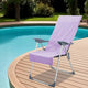 Asciugamani per sedia da esterno Vidaxx 2 pezzi viola 130 x 60 cm