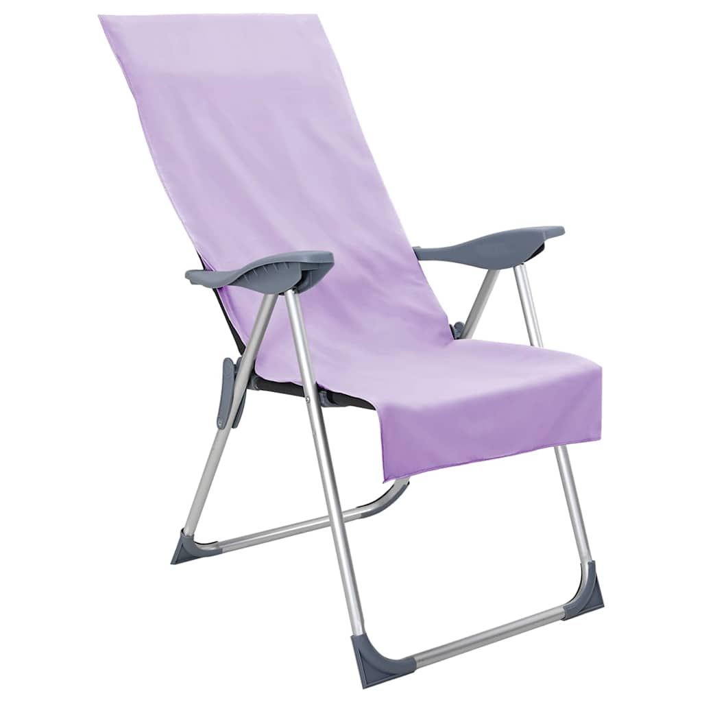 Asciugamani per sedia da esterno Vidaxx 2 pezzi viola 130 x 60 cm