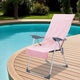 Asciugamani per sedia da esterno Vidaxx 2 pezzi rosa 130 x 60 cm