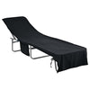 Vidaxl ligbedhanddoeken 2 pcs zwart 210 x 75 cm polyester en polyamide