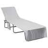 Vidaxl ligbedhanddoeken 2 pcs grijs 210 x 75 cm polyester en polyamide