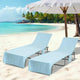 Vidaxl ligbedhanddoeken 2 pcs blauw 210 x 75 cm polyester en polyamide