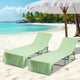 Vidaxl ligbedhanddoeken 2 pcs groen 210 x 75 cm polyester en polyamide