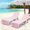 Vidaxl ligbedhanddoeken 2 pcs roze 210 x 75 cm polyester en polyamide