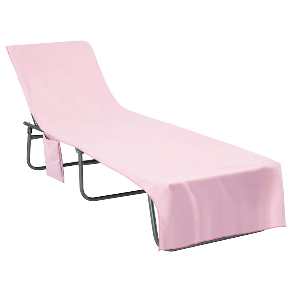 Vidaxl ligbedhanddoeken 2 pcs roze 210 x 75 cm polyester en polyamide