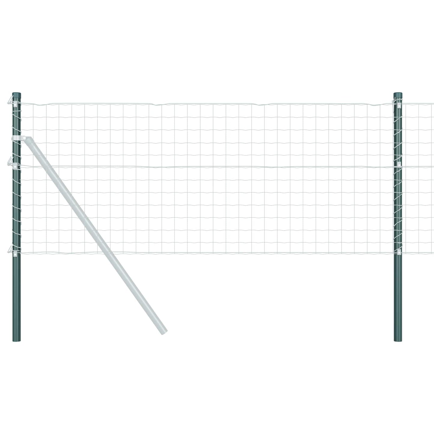 Vidaxl afrasteringspaal 2 pcs groen 50 cm poedergecoat staal