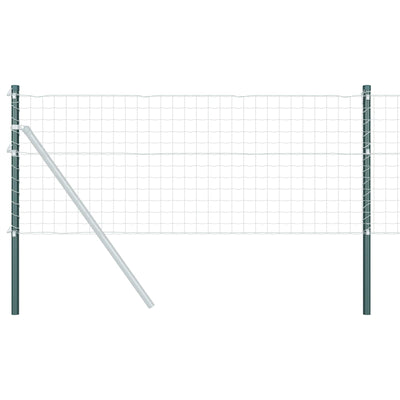 Vidaxl afrasteringspaal 12 pcs groen 100 cm poedergecoat staal