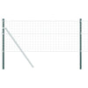 Poste para valla Vidaxl 12 piezas verde 110 cm acero con recubrimiento en polvo