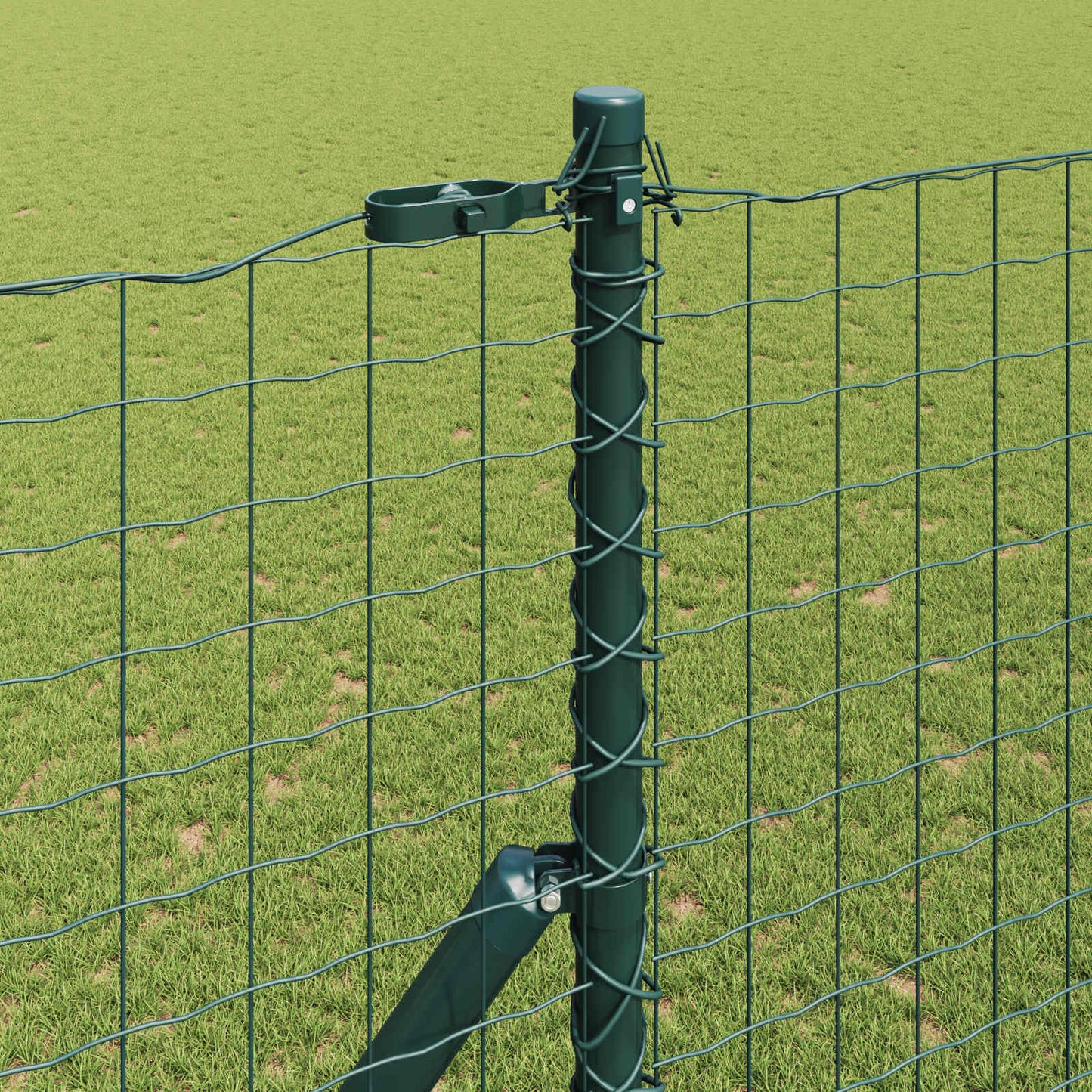 Vidaxl afrasteringspaal 2 pcs groen poedergecoat staal