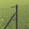 Poste para valla Vidaxl 2 piezas gris 90 cm acero con recubrimiento en polvo