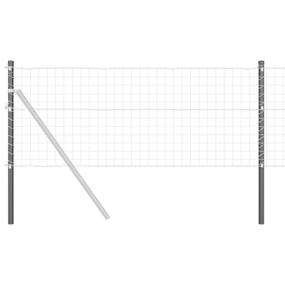 Vidaxl afrasteringspaal 12 pcs grijs 90 cm poedergecoat staal