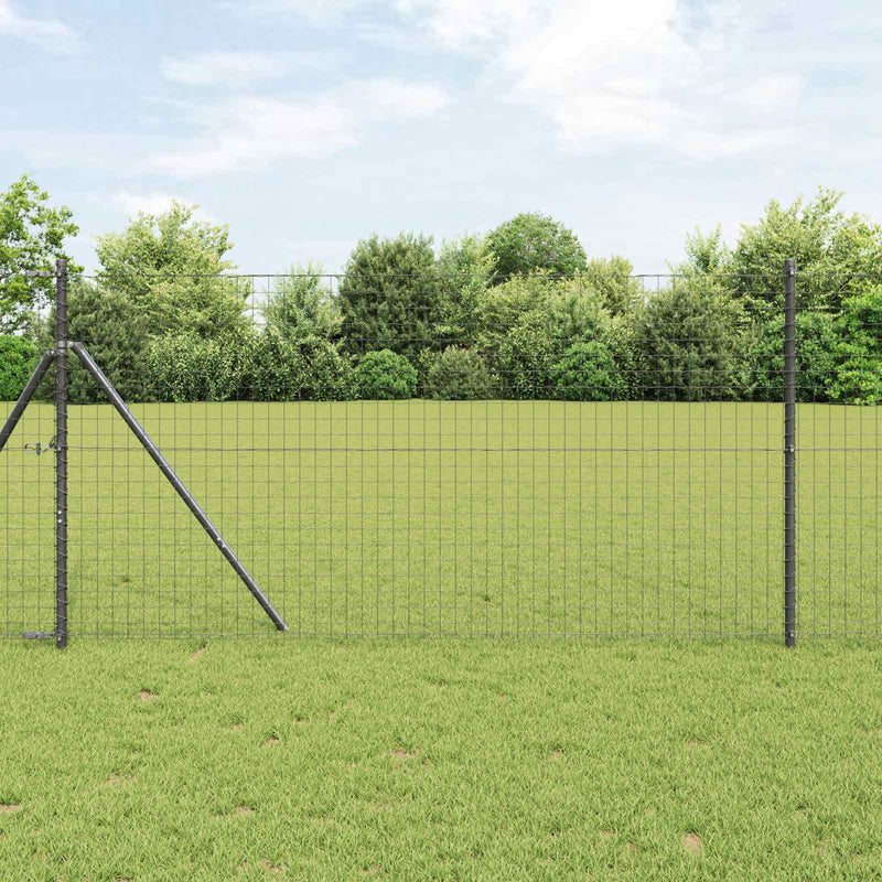 Vidaxl afrasteringspaal 2 pcs grijs poedergecoat staal