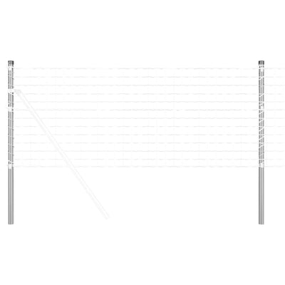 Vidaxl afrasteringspaal 2 pcs zilver 110 cm poedergecoat staal