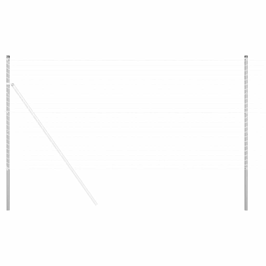 Vidaxl afrasteringspaal 2 pcs zilver poedergecoat staal