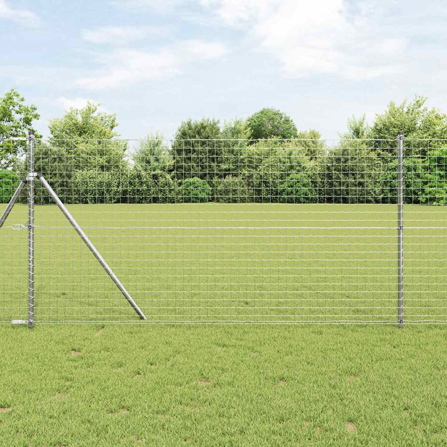 Vidaxl afrasteringspaal 2 pcs zilver poedergecoat staal
