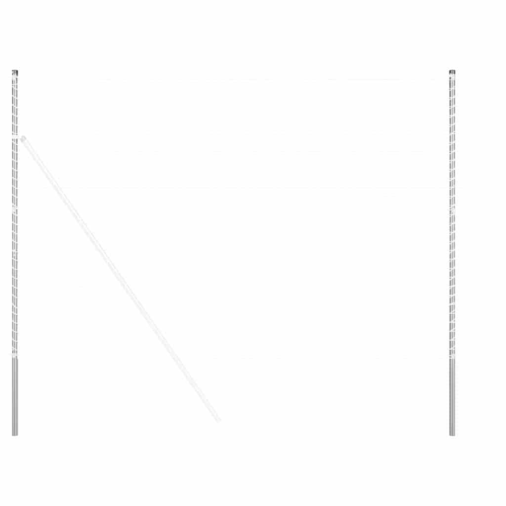 Vidaxl afrasteringspaal 2 pcs zilver poedergecoat staal