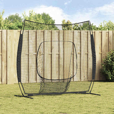 Vidaxx red de práctica de béisbol negra 250 x 106 x 209 cm poliéster