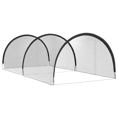 Vidaxxl béisbol softbol negro 702 x 369,5 x 243,5 cm poliéster