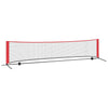 Rete da tennis VidaXL nera e rossa 396 x 92 x 87 cm poliestere