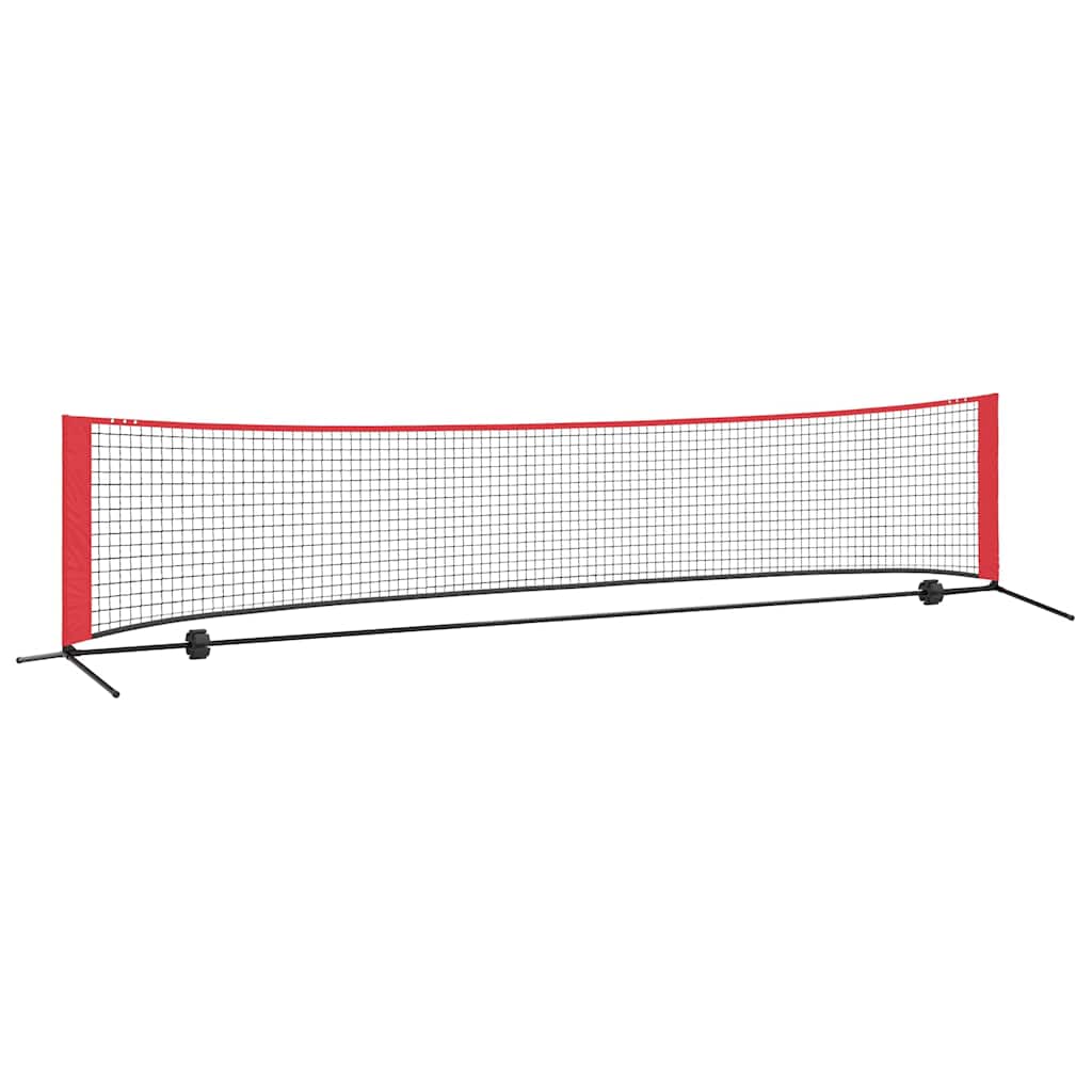 Vidaxl tennisnet zwart en rood 396 x 92 x 87 cm polyester