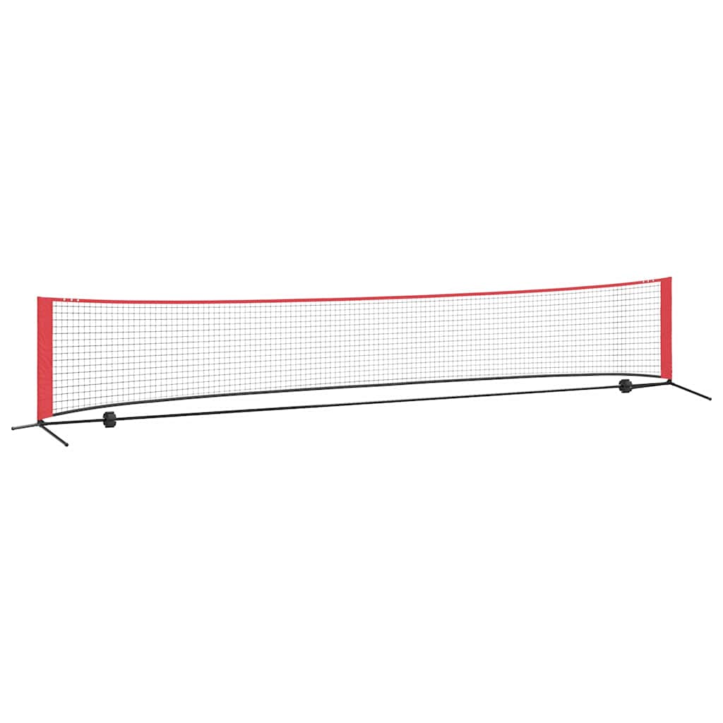 Vidaxl tennisnet zwart en rood 494,5 x 90 x 87 cm polyester