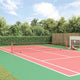 Vidaxl tennisnet zwart en rood 595 x 90,5 x 87 cm polyester