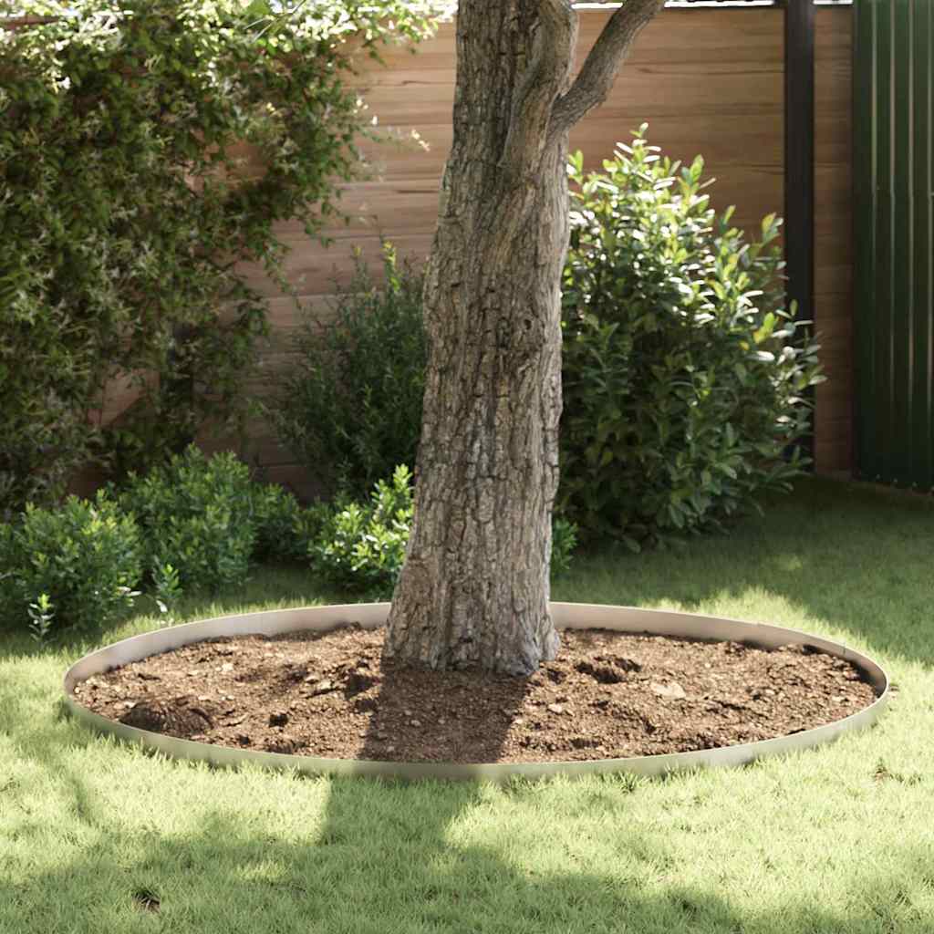 Vidaxl tuinrand 4 pcs zilver 450 x 0.05 x 15 cm roestvrij staal