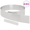 Vidaxx borde de jardín plateado 450 x 0,05 x 15 cm acero inoxidable
