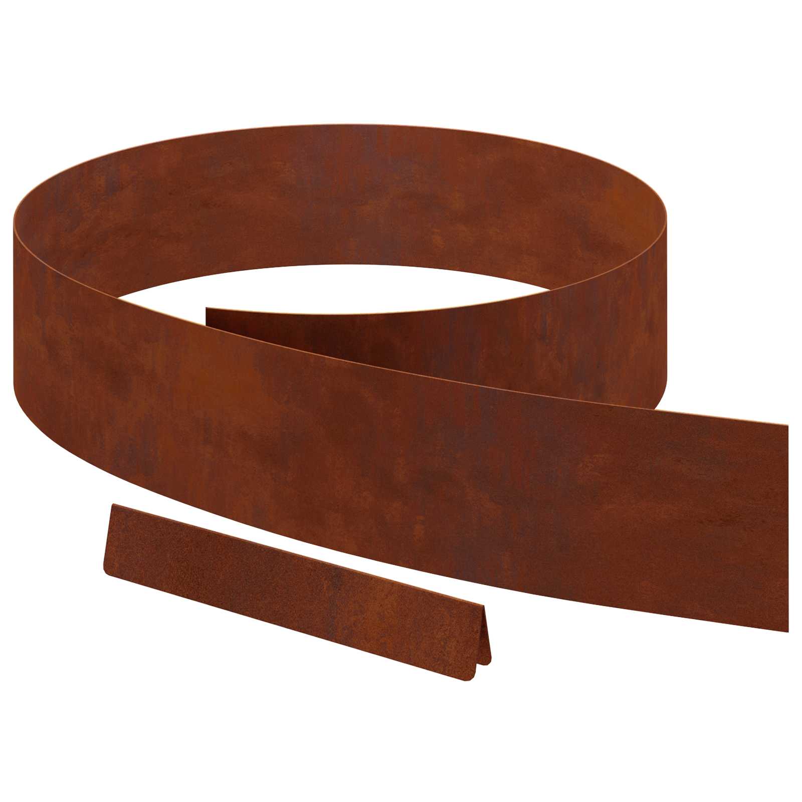 Vidaxl tuinrand 4 pcs roestig 450 x 0.05 x 15 cm cortenstaal