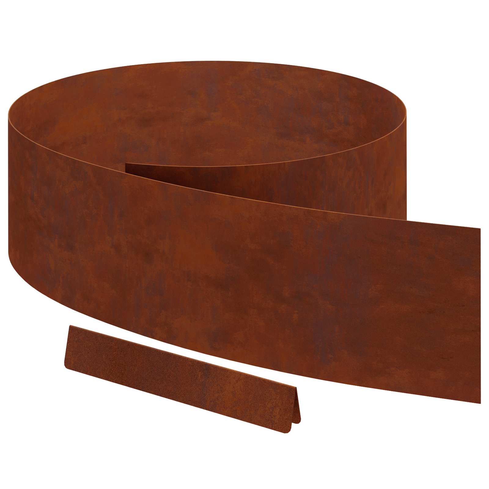 Vidaxl tuinrand 4 pcs roestig 450 x 0.05 x 15 cm cortenstaal