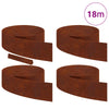 Vidaxl bordo da giardino 4 pz arrugginito 450 x 0,05 x 15 cm acciaio corten