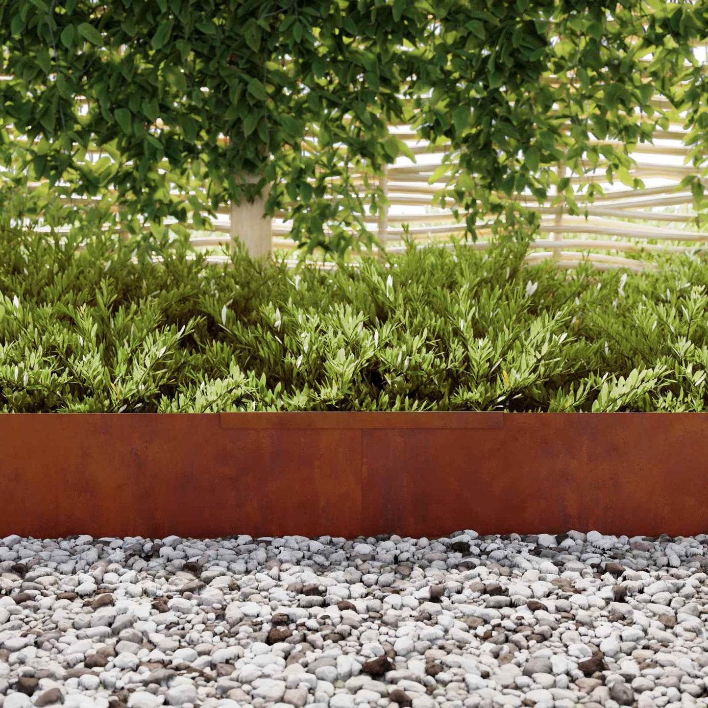 Vidaxl borde de jardín oxidado 450 x 0,05 x 15 cm acero corten