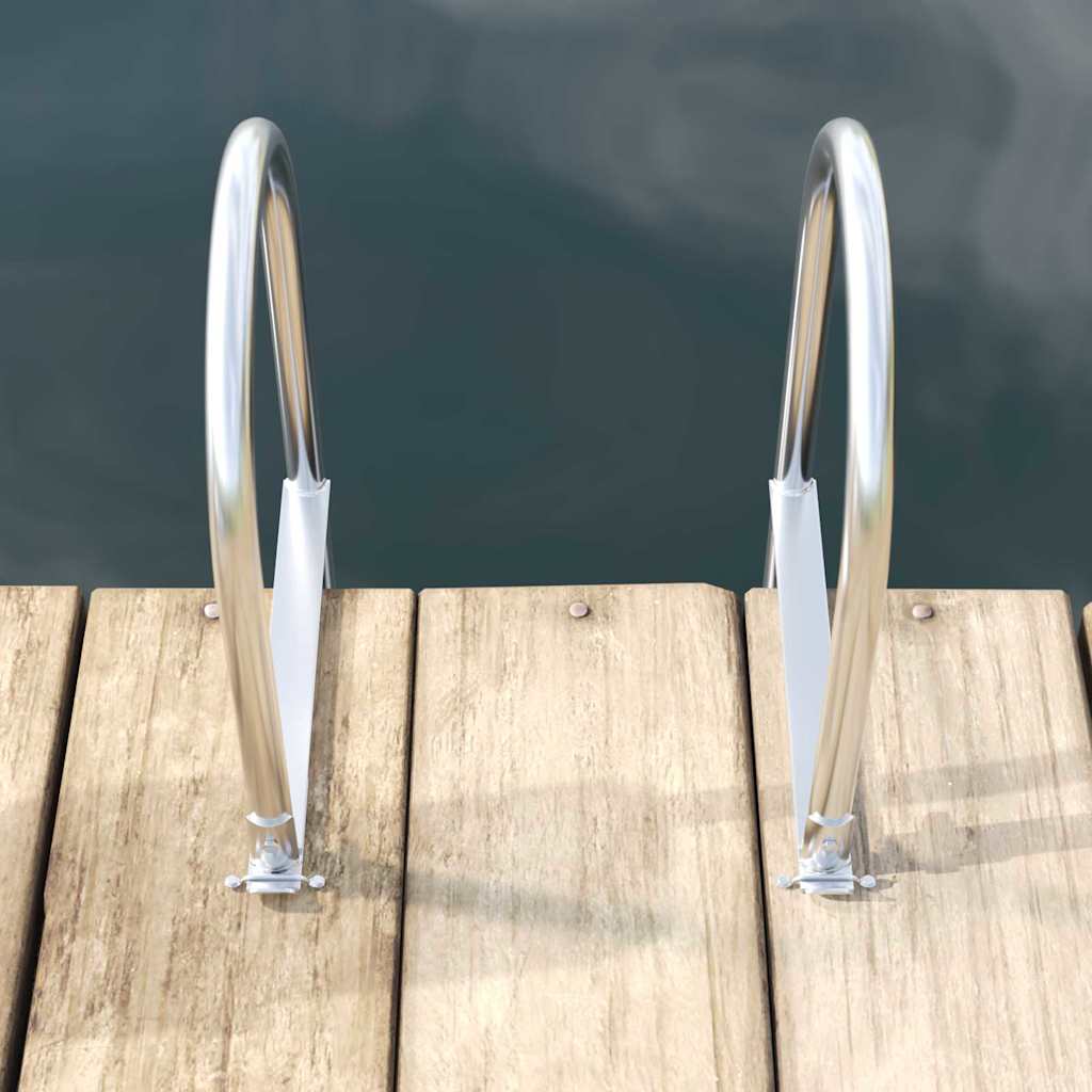 Vidaxx scala portuale a 4 gradini argento 45 ×11,5 ×162 cm alluminio