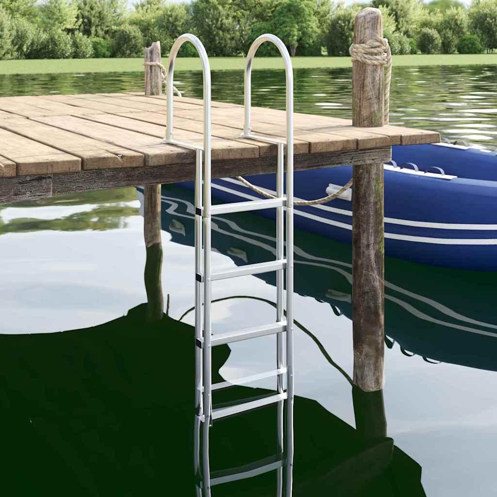 Vidaxx scala portuale a 5 gradini argento 45 ×11,5 ×190 cm alluminio