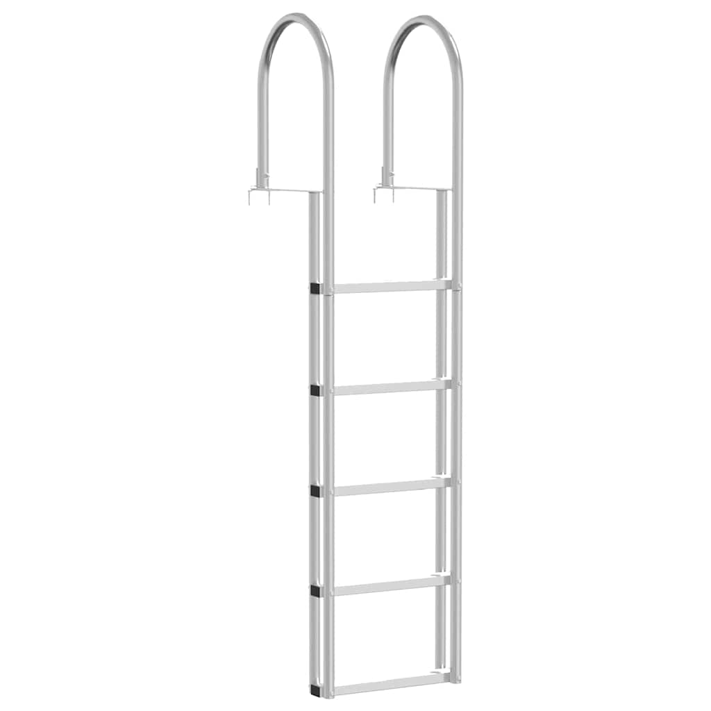 Vidaxx scala portuale a 5 gradini argento 45 ×11,5 ×190 cm alluminio
