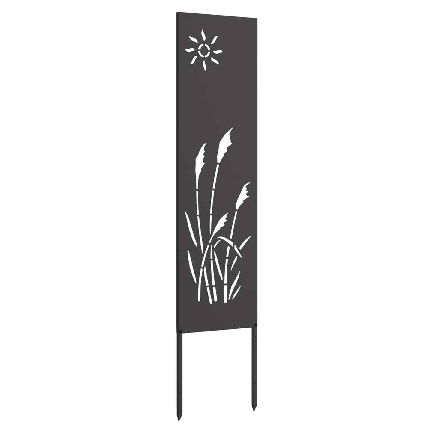 Vidaxxl schermo privacy da giardino nero 32 x 140 cm in acciaio laminato a freddo
