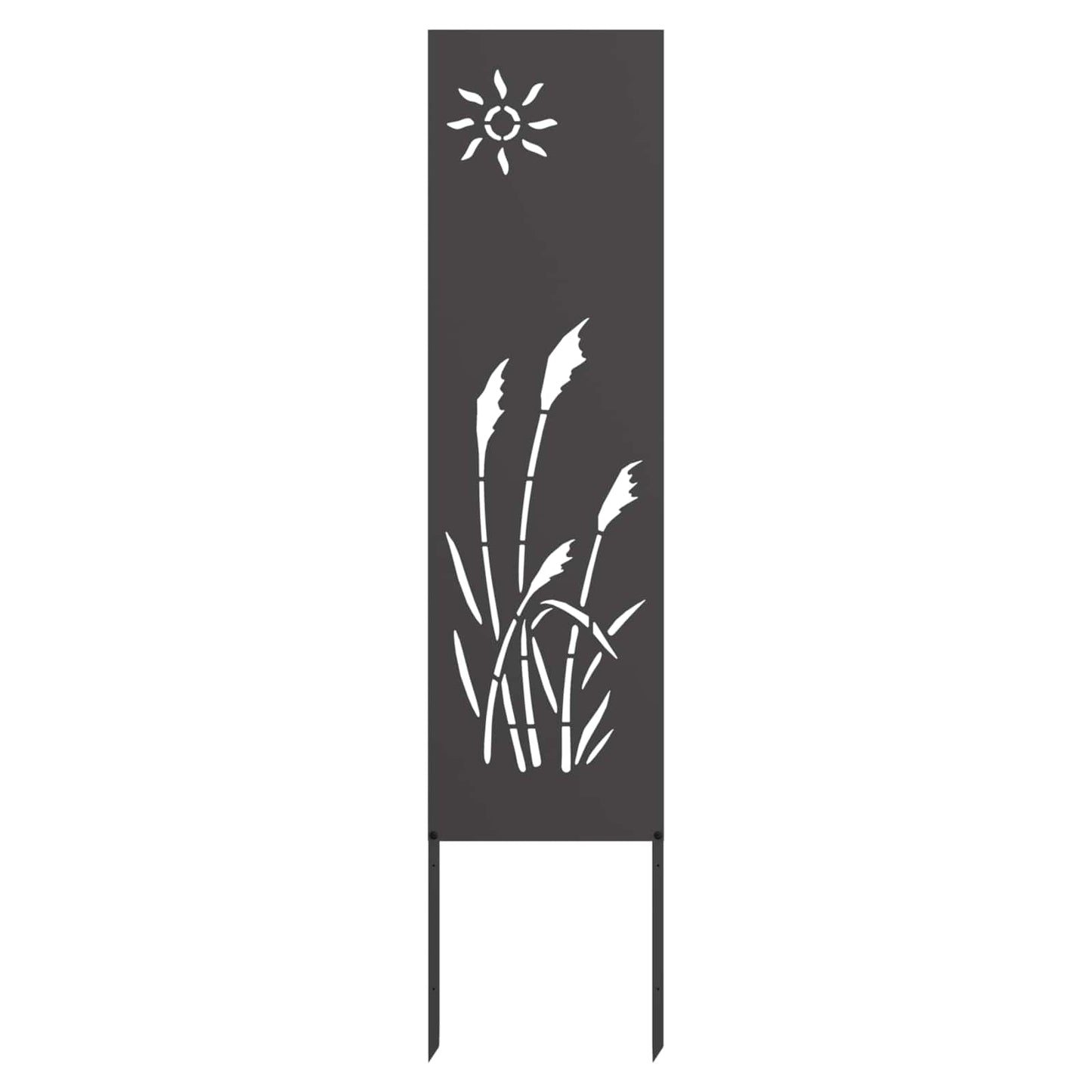 Vidaxxl schermo privacy da giardino nero 32 x 140 cm in acciaio laminato a freddo