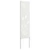 VidaXL protección visual para jardín calado blanco 32 x 140 cm acero laminado en frío