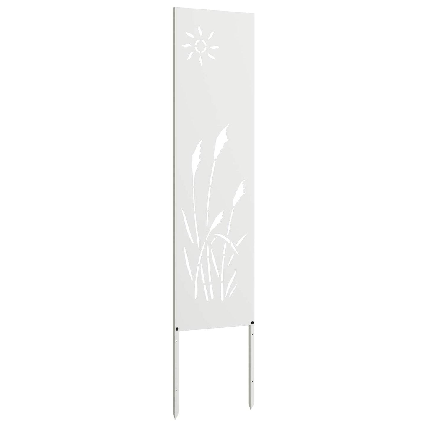 VidaXL protección visual para jardín calado blanco 32 x 140 cm acero laminado en frío