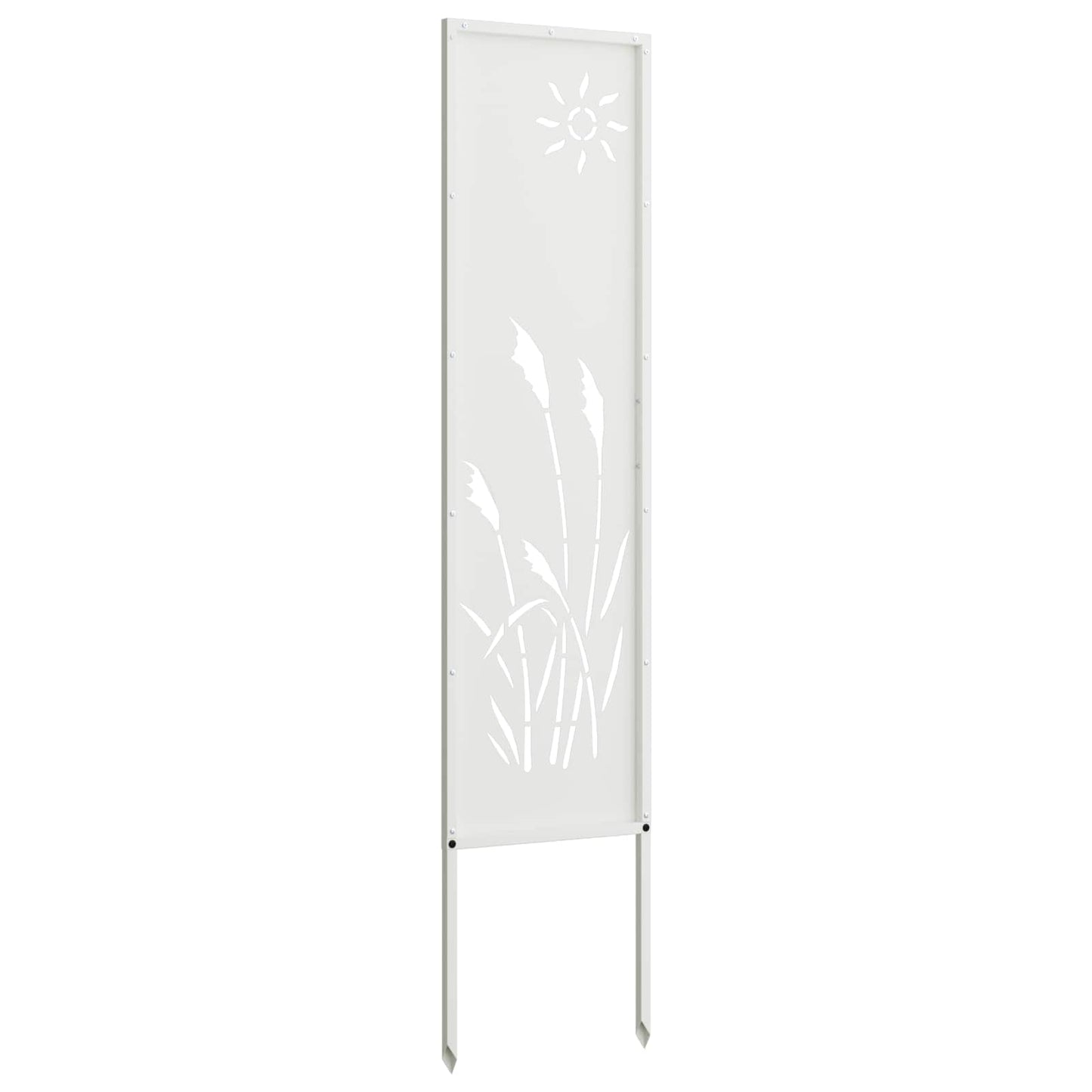 Vidaxl tuin privacy screen fretwerk wit 32 x 140 cm koudgewalst staal